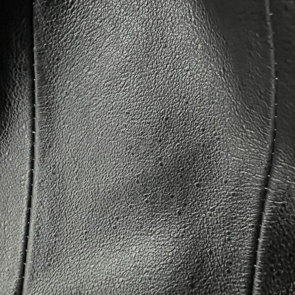 Chadwicks Leather Jacket Womens 12 Black Blazer Button Fitted Biker 90s Y2K - Picture 5 of 16